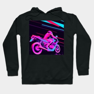 Futuristic, high-tech motorcycle designs of a super sports biker. Hoodie